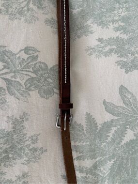 American Eagle Vintage Brown Leather Women’s Belt with Bead Detail